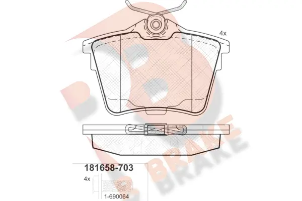 Brake Pad Set, disc brake (RB1658-703)