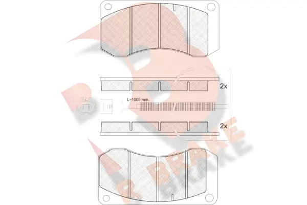Brake Pad Set, disc brake (RB1244)