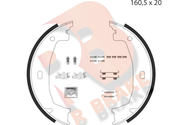 Brake Shoe Set, parking brake (79RBPB4001)