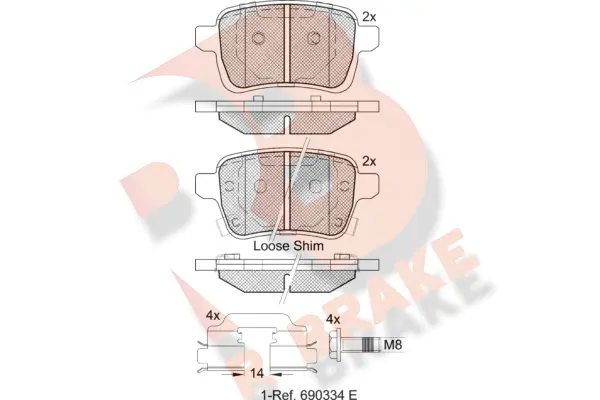 Brake Pad Set, disc brake (RB2170-203)