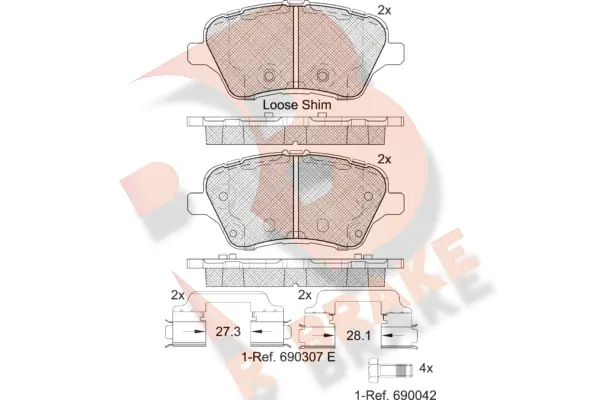 Brake Pad Set, disc brake (RB2108)