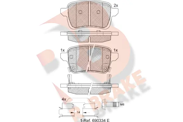Brake Pad Set, disc brake (RB2170-208)