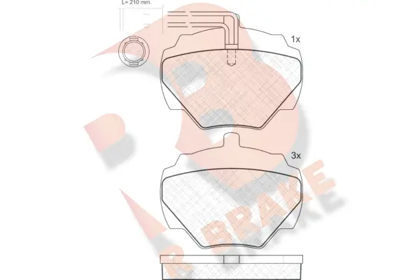 Brake Pad Set, disc brake (RB0702)