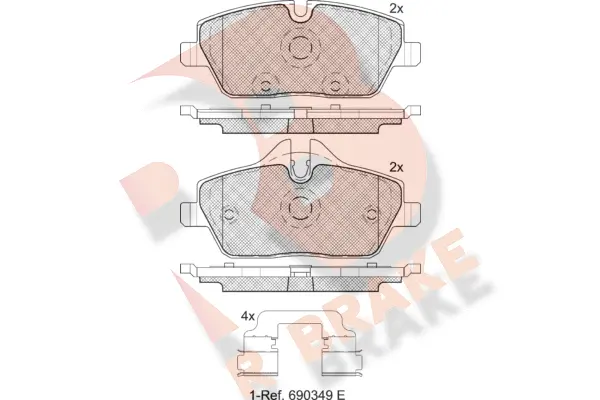 Brake Pad Set, disc brake (RB1662-200)