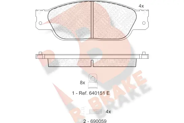 Brake Pad Set, disc brake (RB1561)