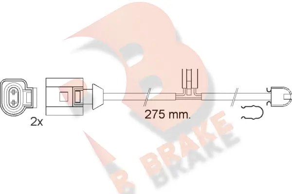 Warning Contact, brake pad wear (610565RB)