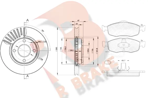 Brake Kit, disc brake (3R09176784)