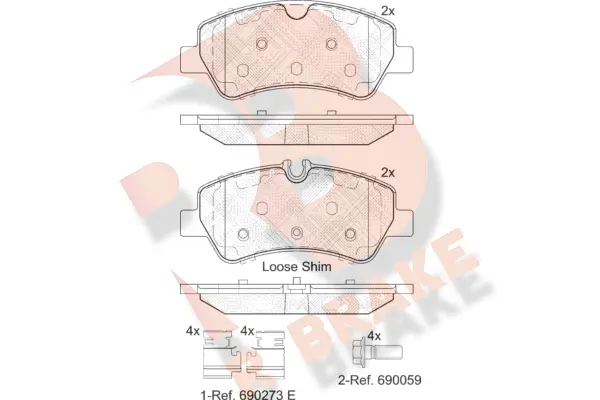 Brake Pad Set, disc brake (RB2116)