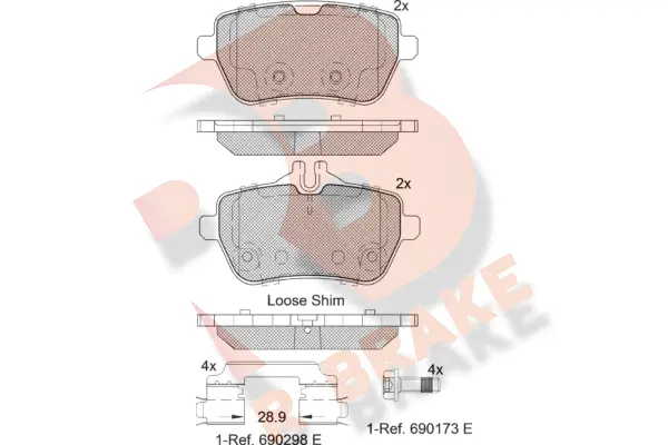 Brake Pad Set, disc brake (RB2076)