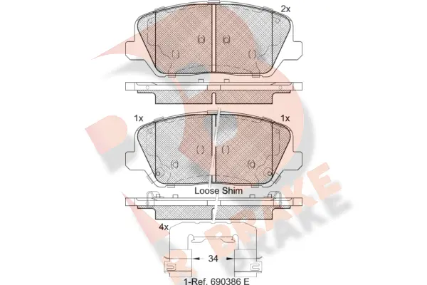 Brake Pad Set, disc brake (RB2239)