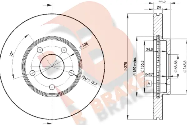 Brake Disc (78RBD25980)