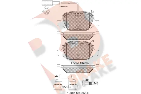 Brake Pad Set, disc brake (RB2037-203)