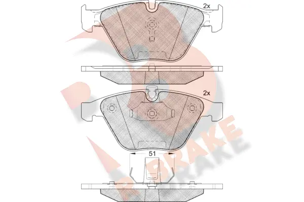 Brake Pad Set, disc brake (RB1940-203)