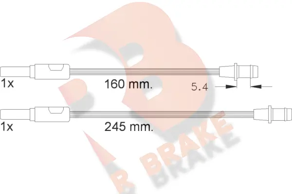 Warning Contact, brake pad wear (610265RB)