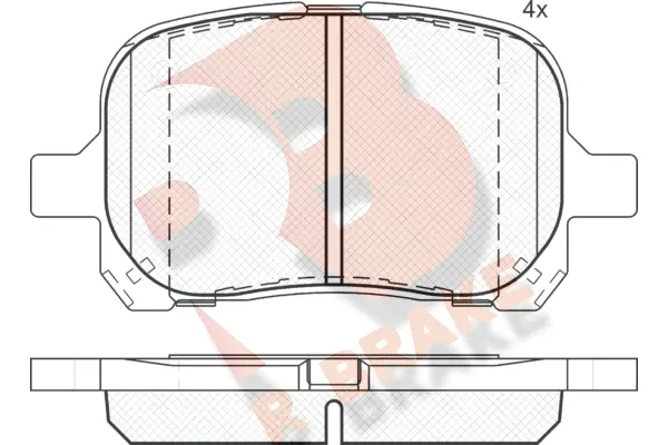 Brake Pad Set, disc brake (RB1632)