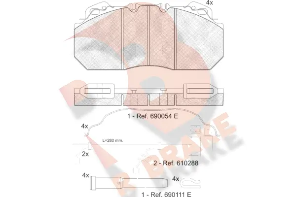 Brake Pad Set, disc brake (RB1163-119)
