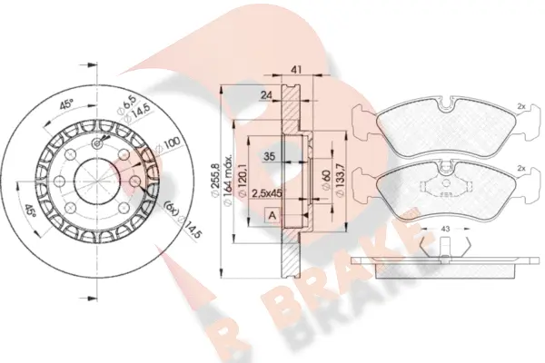 Brake Kit, disc brake (3R07589042)