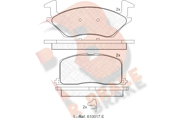 Brake Pad Set, disc brake (RB0888)