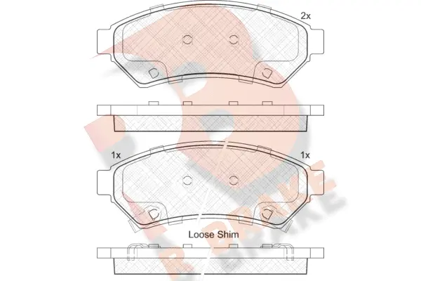Brake Pad Set, disc brake (RB2081)