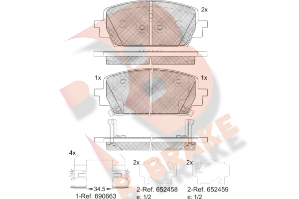 Brake Pad Set, disc brake (RB2428)