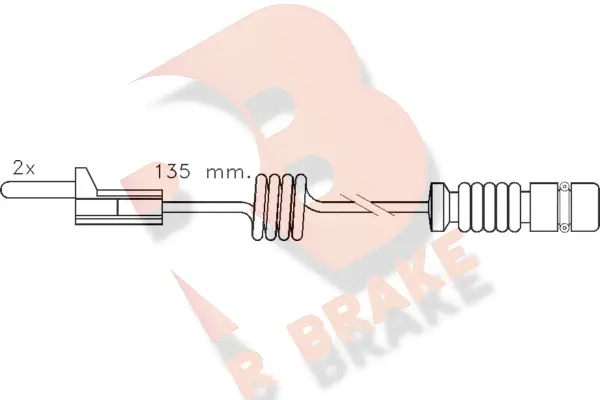 Warning Contact, brake pad wear (610405RB)
