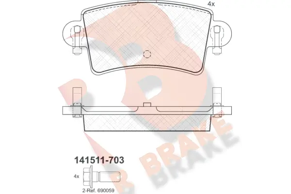 Brake Pad Set, disc brake (RB1511-703)