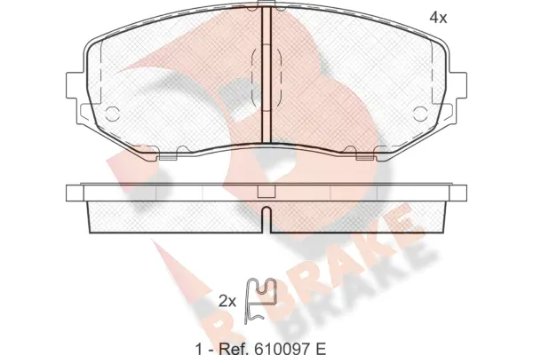 Brake Pad Set, disc brake (RB1747)