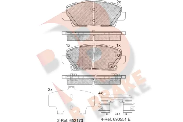 Brake Pad Set, disc brake (RB2375)