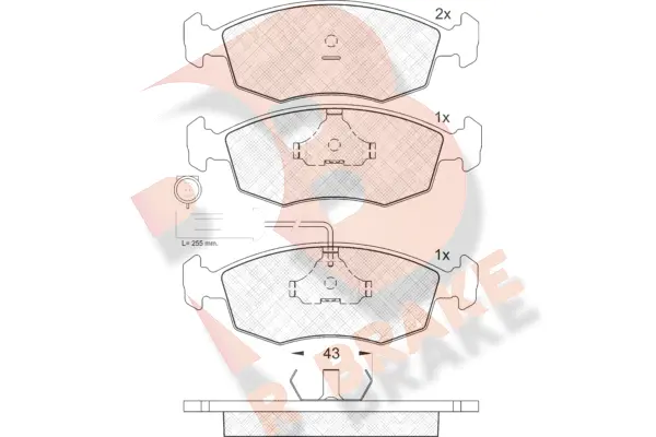 Brake Pad Set, disc brake (RB1227)
