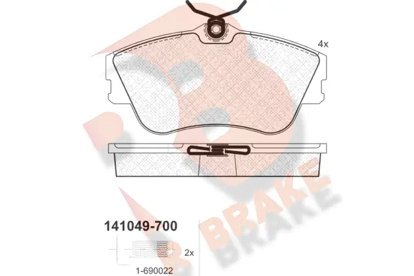 Brake Pad Set, disc brake (RB1049-700)