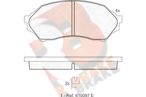 Brake Pad Set, disc brake (RB1309)