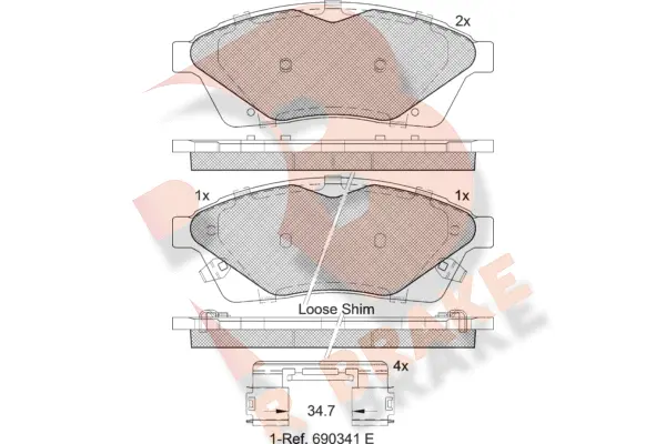 Brake Pad Set, disc brake (RB2144)