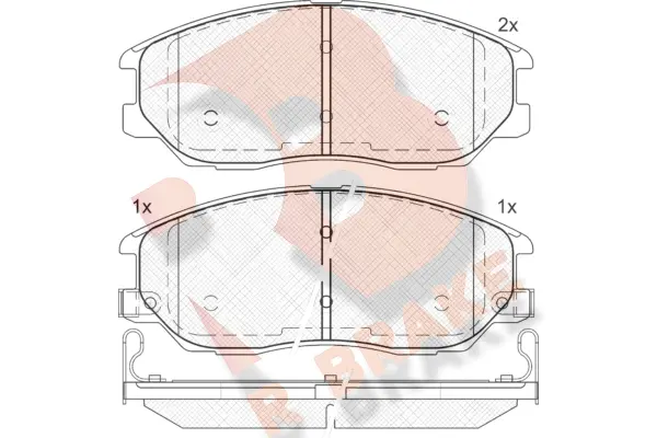 Brake Pad Set, disc brake (RB1714)