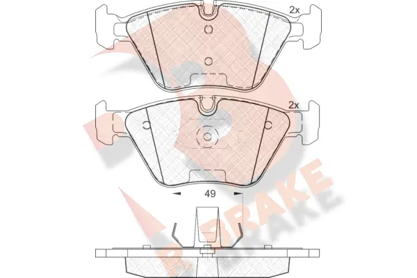 Brake Pad Set, disc brake (RB1686)