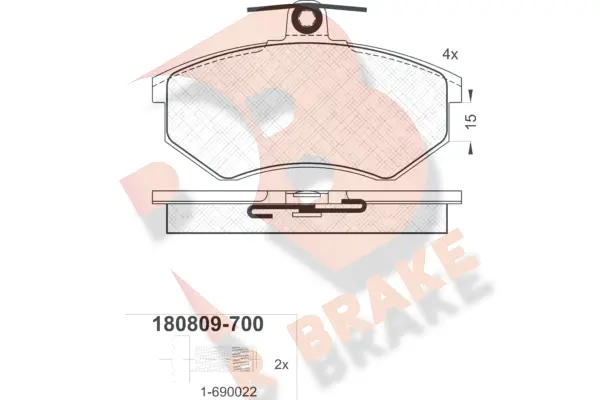 Brake Pad Set, disc brake (RB0809-700)