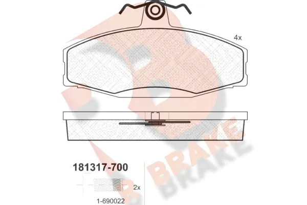 Brake Pad Set, disc brake (RB1317-700)