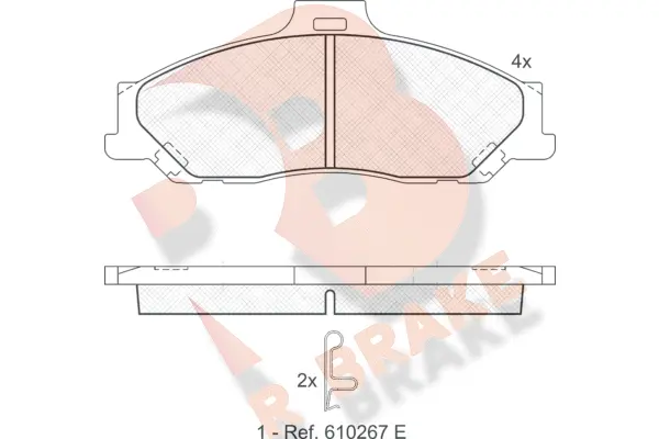 Brake Pad Set, disc brake (RB1580)