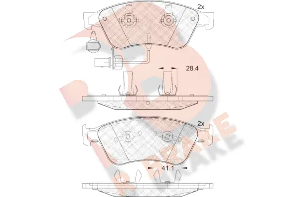 Brake Pad Set, disc brake (RB1725)