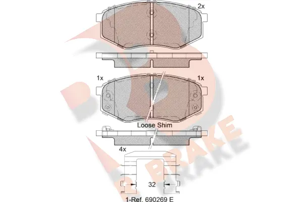 Brake Pad Set, disc brake (RB2094)