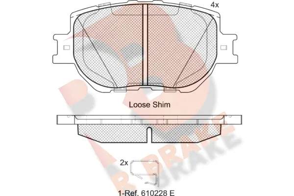 Brake Pad Set, disc brake (RB2200)