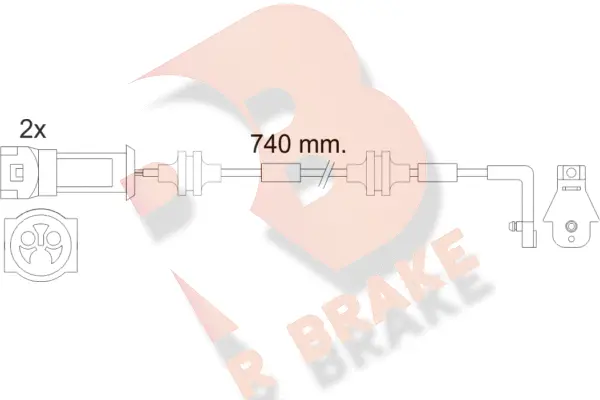 Warning Contact, brake pad wear (610446RB)