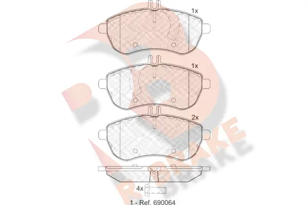 Brake Pad Set, disc brake (RB1821)