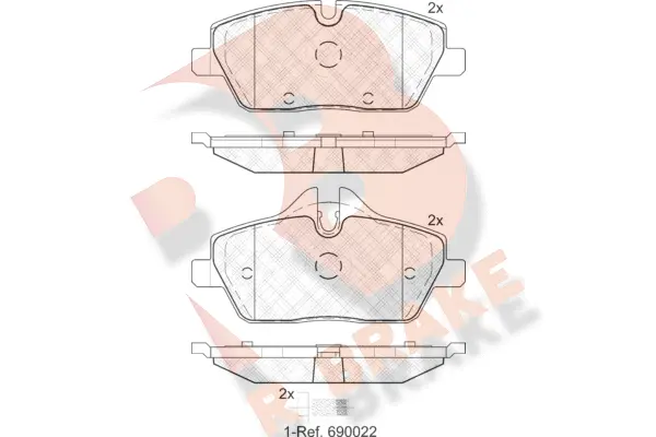 Brake Pad Set, disc brake (RB1662-202)
