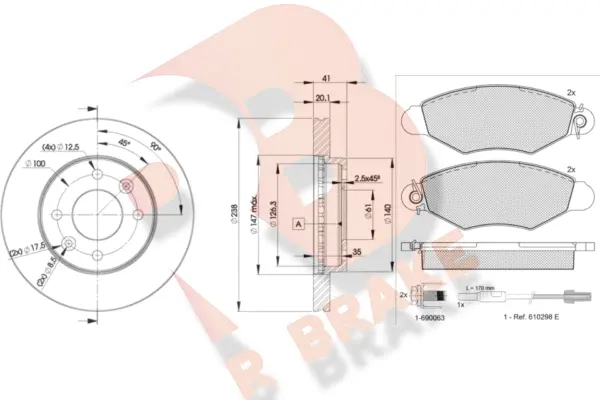 Brake Kit, disc brake (3R12176572)