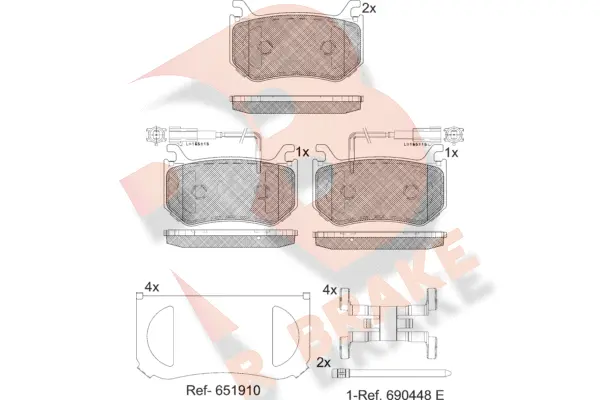 Brake Pad Set, disc brake (RB2302)