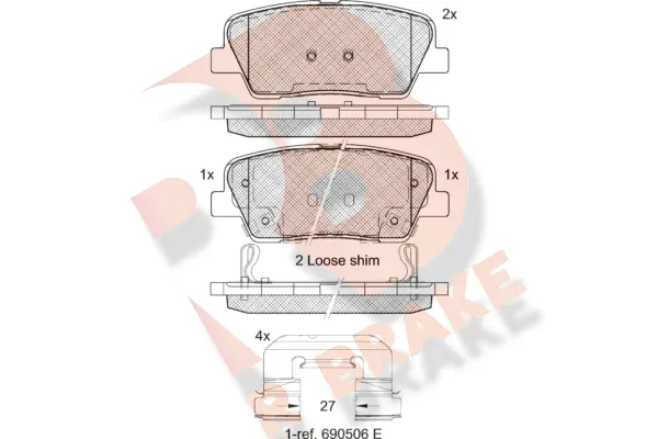 Brake Pad Set, disc brake (RB1954-066)