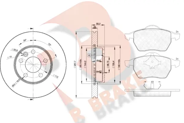 Brake Kit, disc brake (3R11391093)
