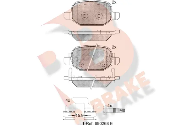 Brake Pad Set, disc brake (RB2127)