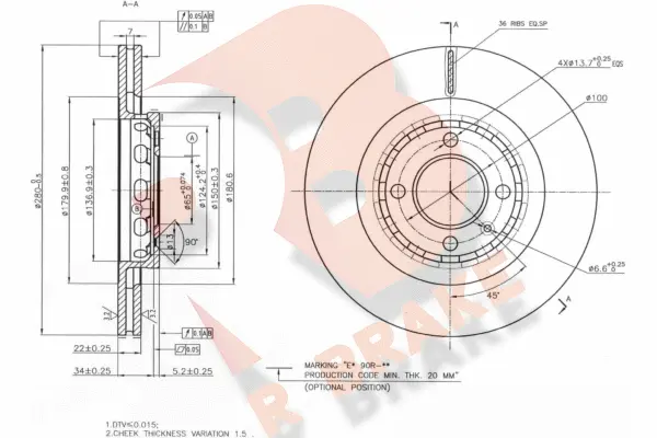 Brake Disc (78RBD25307)