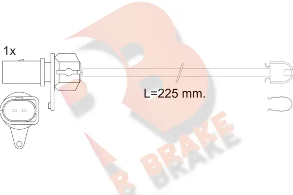 Warning Contact, brake pad wear (610599RB)